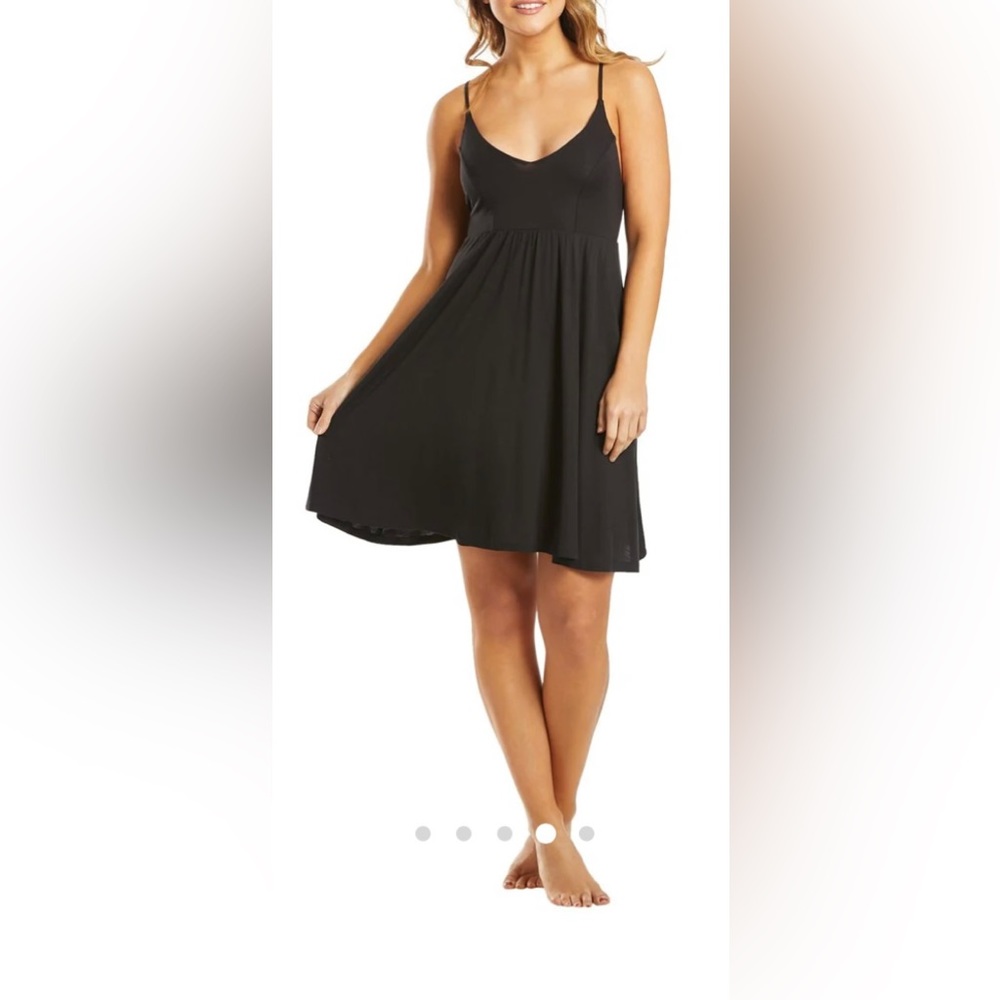 Black spaghetti strap double cross dress